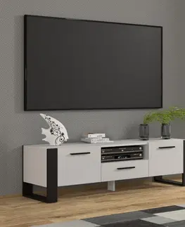 Televizní stolky Televizní stolek NUKA 160 cm bílý mat