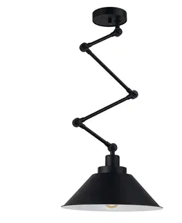 Závěsná světla Euluna Závěsné svítidlo Pantograph s kloubovým zavěšením, černé