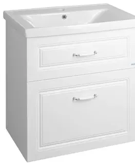 Koupelnový nábytek AQUALINE FAVOLO umyvadlová skříňka 67x72,5x44,6cm, bílá mat FV270
