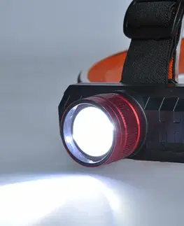 Čelovky Solight LED čelová nabíjecí svítilna, 3W,150lm, zoom, Li-ion, USB WN36