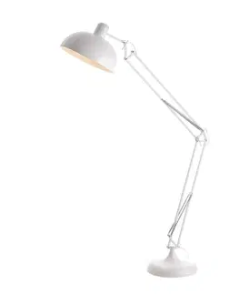 Stojací lampy se stínítkem ACA Lighting Floor&Table stojanové svítidlo ML308021WH