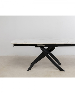 Rozkládací stoly KARE Design Rozkládací stůl Twist Onyx 120(30+30)x90cm