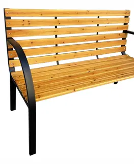 Zahradní lavice Ak furniture Zahradní lavička DALIA černá/jedlové dřevo