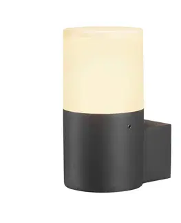 Moderní venkovní nástěnná svítidla SLV BIG WHITE GRAFIT E27 round nástěnné přisazené svítidlo antracit 1006178