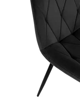 Židle Ak furniture Prošívaná čalouněná židle Artis černá