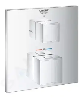 Koupelnové baterie GROHE Grohtherm Cube Termostatická baterie pod omítku pro 2 spotřebiče, chrom 24154000