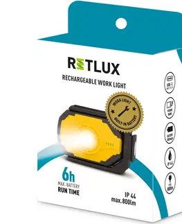 Zahradní lampy Retlux RPL 201 Pracovní nabíjecí LED svítilna, 800 lm