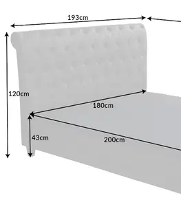 Designové postele LuxD Designová postel Viviano 180 x 200 cm tmavě šedá