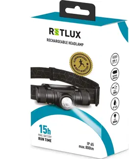 Svítilny Retlux RPL 706 Outdoor nabíjecí LED CREE XM-L2 čelovka, dosvit 200 m, výdrž 15 h