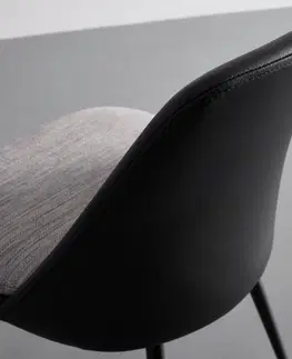 Židle do jídelny Jídelní Židle Bianca Pravá Kůže/textil Černá