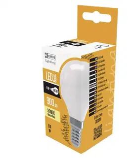 LED žárovky EMOS LED žárovka Basic Mini Globe 8W E14 teplá bílá ZL3911