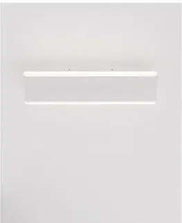 LED nástěnná svítidla NOVA LUCE nástěnné svítidlo LINE bílý hliník a akryl LED 2x8W 230V 3000K IP20 9115908