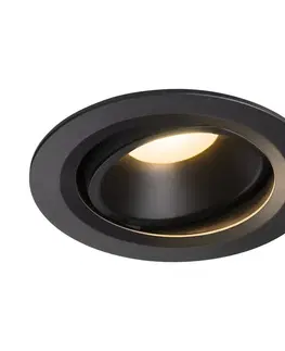 LED podhledová svítidla SLV BIG WHITE NUMINOS MOVE DL L vnitřní LED zápustné stropní svítidlo černá/černá 3000 K 20° otočné a výkyvné 1003649