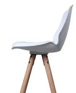 Barové židle Dkton Designová pultová židle Nerea bílá