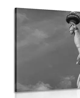 Černobílé obrazy Obraz Socha svobody v černobílém provedení