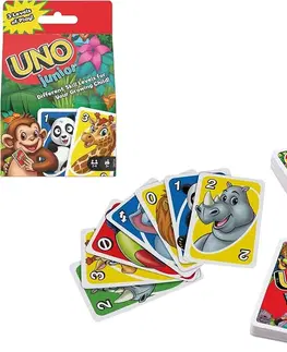 Hračky společenské hry MATTEL - Uno junior zvířátka