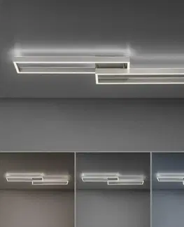 LED stropní svítidla PAUL NEUHAUS LED stropní svítidlo stříbrná barva, hranaté, stmívatelné, CCT, paměťová funkce 2700-5000K