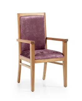 Luxusní jídelní židle Estila Luxusní elegantní židle s područkami čalouněná Merapi