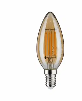 LED žárovky PAULMANN LED svíčka 4,7 W E14 zlatá zlaté světlo 287.05
