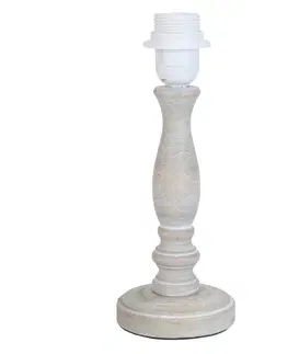 Lampy Přírodní dřevěná noha k lampě s patinou Terah - Ø16*28 cm  Clayre & Eef 6LMP375