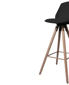 Barové židle Dkton Designová pultová židle Nerea černá