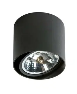 Moderní bodová svítidla Stropní přisazené bodové svítidlo AZzardo Alix black AZ1357 QR111 G53 1x50W IP20 12V 13cm černé
