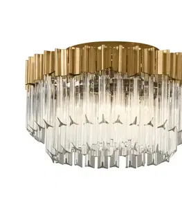 Designová stropní svítidla HUDSON VALLEY stropní svítidlo CHARISMA ocel/hliník/křišťál zlatá/čirá E14 3x40W 220-33-CE