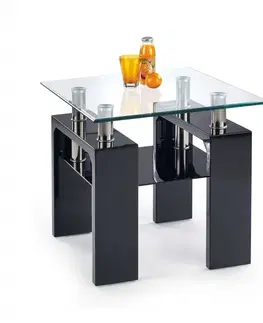 Konferenční stolky Konferenční stolek DIANA H 60x60 cm Halmar Černá
