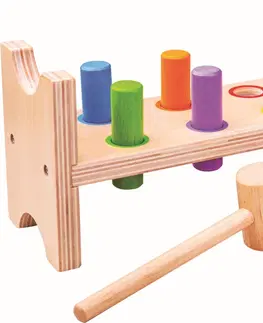 Dřevěné hračky Bigjigs Toys Dřevěná dětská zatloukačka BJ multicolor