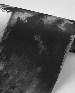 Samolepící tapety Samolepící tapeta módní ženský portrét v černobílém provedení
