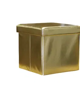 Ložnice|Bytové doplňky Sedací úložný box zlatý