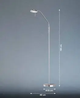 Stojací lampy FISCHER & HONSEL LED stojací lampa Pool TW, jeden zdroj barva niklu