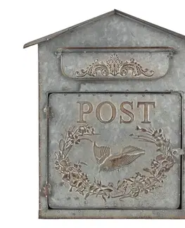 Poštovní schránky Poštovní plechová retro schránka - 31*12*36 cm Clayre & Eef 6Y4245