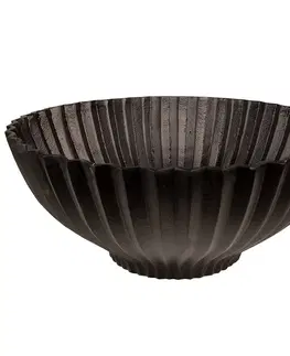 Mísy a misky Černá kovová servírovací mísa/talíř Trabi - Ø 33*14 cm Clayre & Eef 65089