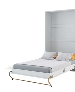 Postele Výklopná postel NOET III 90x200 cm, bílý lesk/bílý mat