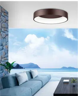 LED stropní svítidla NOVA LUCE stropní svítidlo RANDO kávově hnědý hliník a akryl LED 42W 230V 3000K IP20 6167210