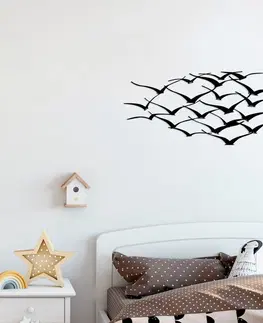 Bytové doplňky a dekorace Hanah Home Nástěnná kovová dekorace Ptáci 120x55 cm černá