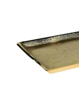 Podnosy a tácy Zlatý kovový servírovací podnos s uchy Tray Raw L - 35*22*5cm  Mars & More GNDBRG35