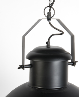 Zavesna svitidla Průmyslová závěsná lampa černá se šedou - motor