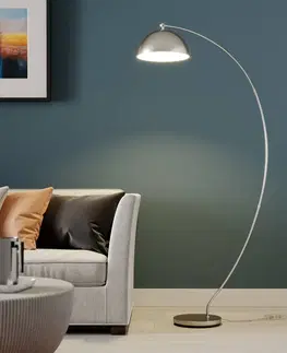 Obloukové lampy Lindby Lindby Zara LED oblouková lampa s nožním stmívačem