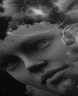 Černobílé obrazy Obraz virtuální mysl v černobílém provedení