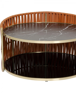 Konferenční stolky KARE Design Konferenční stolek Copper Ø86cm