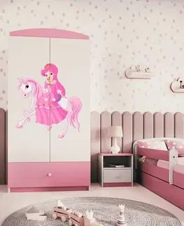 Dětský nábytek Kocot kids Dětská skříň Babydreams 90 cm princezna růžová