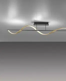 Chytré osvětlení PAUL NEUHAUS LED stropní svítidlo Q-SWING antracit a matná mosaz Smart Home ZigBee 2700-5000K PN 6385-13