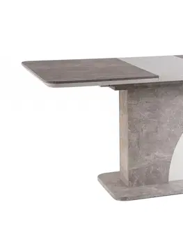 Jídelní stoly Rozkládací jídelní stůl SYRIUS Signal Bílá / beton