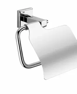 WC štětky GEDY 6925 Colorado držák toaletního papíru s krytem, stříbrná