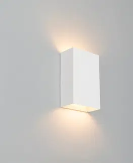 Nastenna svitidla Moderní nástěnná lampa bílá - Otan S