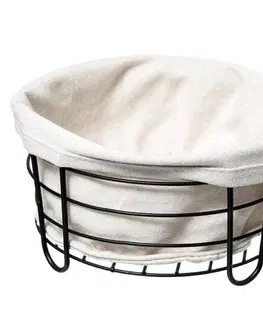 Mísy a misky DekorStyle Košík na pečivo Bistrot 21 cm bílý