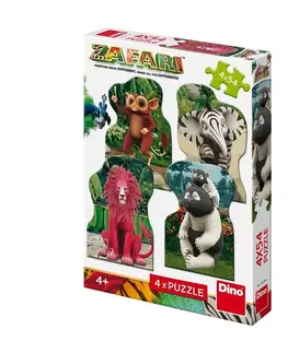 Hračky puzzle DINOTOYS - Zafar: Zoombie A KAMARÁDI 4x54 Puzzle