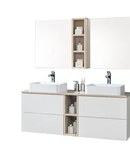 Koupelnový nábytek MEREO Aira, koupelnová skříňka s keramickym umyvadlem 121 cm, dub Halifax CN743